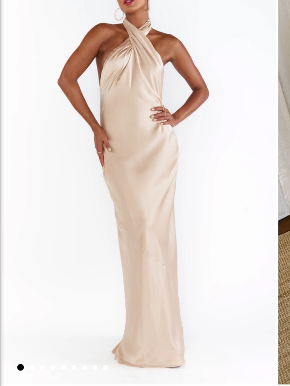 Show Me Your Mumu - Jasmine Halter-Neck dress in Champagne
